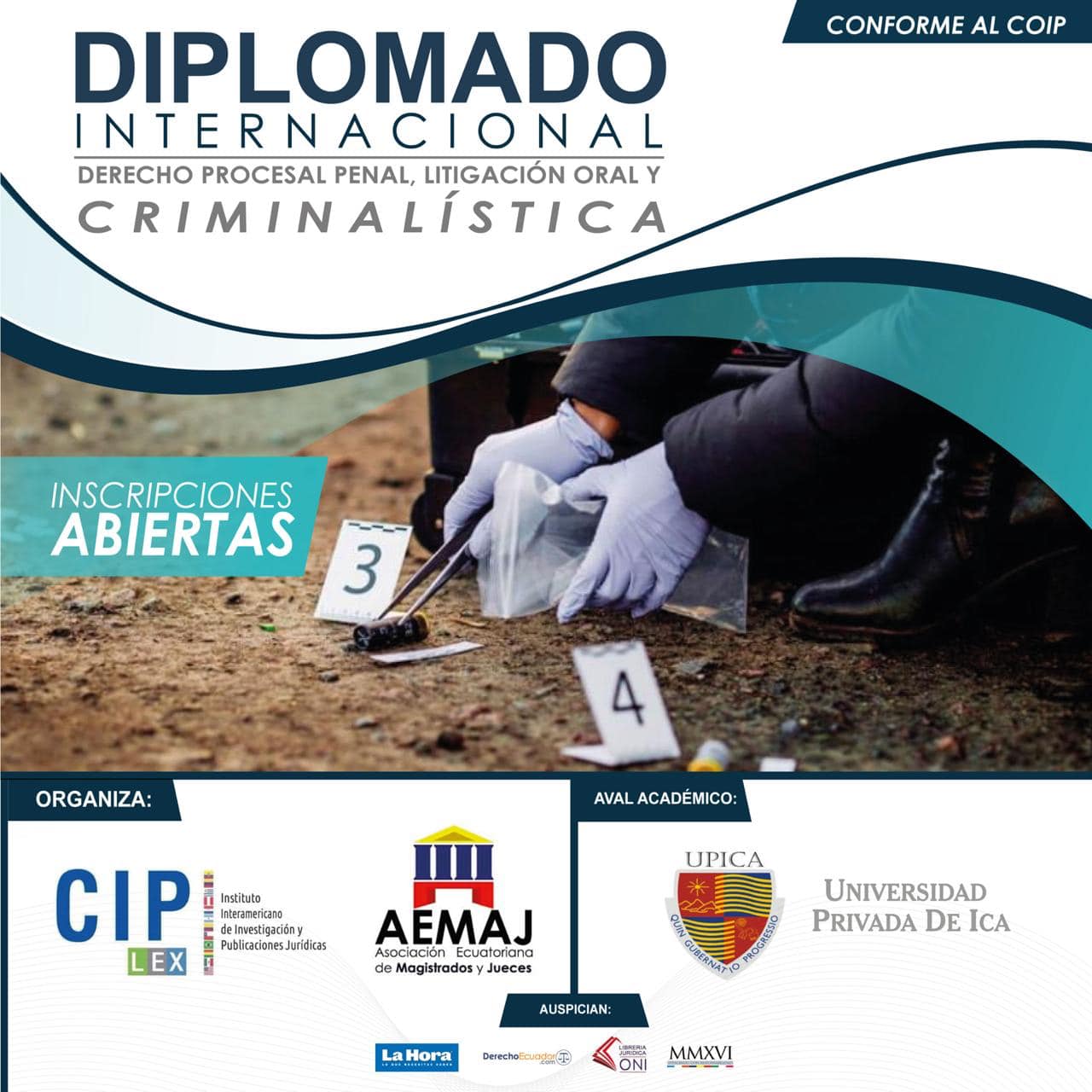 Diplomado Internacional en Derecho Procesal Penal, Litigación Oral y Criminalística