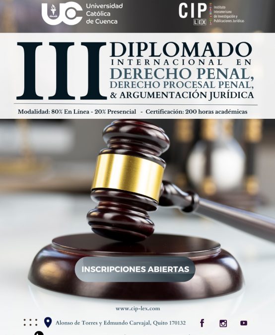 Diplomado Internacional en Derecho Penal y Argumentación Jurídica